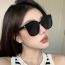 Fashion Solid White Gray Flakes Ac Large Frame Sunglasses