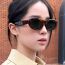 Fashion Solid White Gray Flakes Cat Eye Oval Sunglasses
