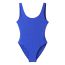 Fashion Royal Blue Nylon U-neck One-piece Swimsuit