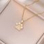Fashion Gold Copper And Diamond Pearl Cat Claw Necklace