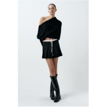 Fashion Black Polyester Lantern Skirt