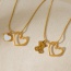 Fashion Golden 2 Titanium Steel Shell Love Pendant Necklace