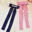 Fashion Navy Blue Alloy Fabric Contrast Color Long Bow Hairpin