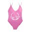 Fashion Pink Nylon Monogram One-piece Swimsuit