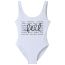 Fashion Red (white Letters) Nylon Monogram One-piece Swimsuit