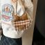 Fashion Bow Red Pu Plaid Lock Flap Children's Crossbody Bag