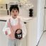 Fashion Pink Pu Bow Flap Children's Crossbody Bag