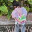Fashion Rose Pink Love Model Nylon Printed Children's Backpack