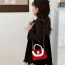 Fashion Strawberry Bear Red And White Color Matching Cotton Flap Pearl Crossbody Bag