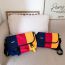 Fashion Blue Red Yellow Nylon Contrast Color Large Capacity Children's Crossbody Bag