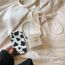 Fashion Cube White Buckle Pearl Beaded Children's Cross-body Bag