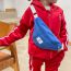 Fashion Blue Letter Patch Children's Crossbody Bag