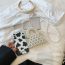 Fashion White Pearl Beaded Cutout Children's Crossbody Bag