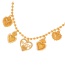 Fashion Gold Copper Inlaid Zircon Letter Mama Irregular Love Pendant Bead Necklace (3mm)