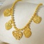 Fashion Gold Copper Inlaid Zircon Letter Mama Irregular Love Pendant Bead Necklace (3mm)