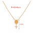 Fashion Golden 2 Copper Set Zirconia Oval Figure Cross Pendant Necklace