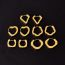 Fashion One Pack (5 Pairs) Titanium Steel Love Polygonal Earring Set (one Pack (5 Pairs))