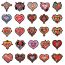 Fashion 50 Gothic Heart Stickers Opq274 50 Love Geometric Waterproof Stickers