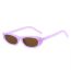 Fashion Leopard Print Framed Tea Slices Pc Narrow Frame Cat Eye Sunglasses