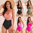 Fashion Flesh Color And Black Polyester Hollow One-piece Swimsuit