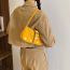 Fashion Yellow Pu Three-dimensional Pearl Love Belt Buckle Shoulder Bag