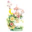 Fashion Flowery Face Under The Moon Plastic Geometric Flower Moon Building Block Toy