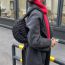 Fashion Black Polyester Bubble Check Shoulder Bag