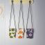 Fashion Green Flowers Plush Printed Flap Crossbody Bag