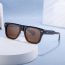 Fashion 9 Polarized Support Surface Dark Tea Gold Full Tea Pc Square Sunglasses