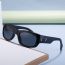 Fashion Polarized Black Outer Surface Deep Tea Gold Inner Surface Full Tea Pc Square Small Frame Sunglasses