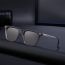Fashion Polarized Sand Translucent Gray Silver Full Gray Pc Square Large Frame Sunglasses