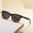 Fashion Polarized Bright Black Outer Black Inner Bean Curd Base Gold G15 Green Pc Square Large Frame Sunglasses