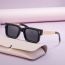 Fashion Polarized Upper Black Lower Bean Curd Outer Black Inner Bean Curd Base Gold All Gray Pc Square Small Frame Sunglasses