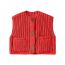 Fashion Red Thick Knitted Buttoned Vest