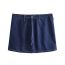 Fashion Blue Denim Skirt With Flap Pockets