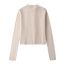 Fashion Beige Knitted Lace-up Sweater
