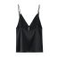 Fashion Black Polyester Lace-up Camisole