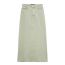 Fashion Green Denim Slit Skirt