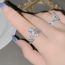 Fashion Silver Copper Diamond Geometric Ring