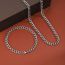 Fashion Silver Cuban Chain Necklace And Bracelet Stainless Steel Chain Necklace Bracelet Set