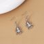 Fashion A Pair Of Silver Spider Earrings Stainless Steel Spider Earrings