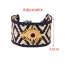 Fashion Brown Braided Diamond Tassel Bracelet With Copper Inlaid Zirconia Eyes