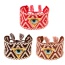 Fashion Coffee Color Copper Set Zircon Triangular Eyes Braided Diamond Tassel Bracelet
