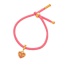 Fashion Pink Copper Inlaid Zircon Love Letter Mom Pendant Braided Bracelet