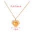 Fashion Golden 1 Titanium Steel Irregular Love Pendant Necklace