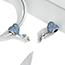 Fashion Blue Model Silver And Diamond Care Bear Pendant