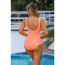 Fashion Lake Green Nylon Lace-up One-piece Swimsuit