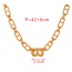 Fashion Silver Alloy Letter B Pendant Thick Chain Necklace