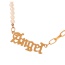 Fashion Gold Alloy Pearl Letter Splicing Chain Necklace