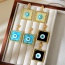 Fashion White Alloy Oil Dripping Square Eye Earrings